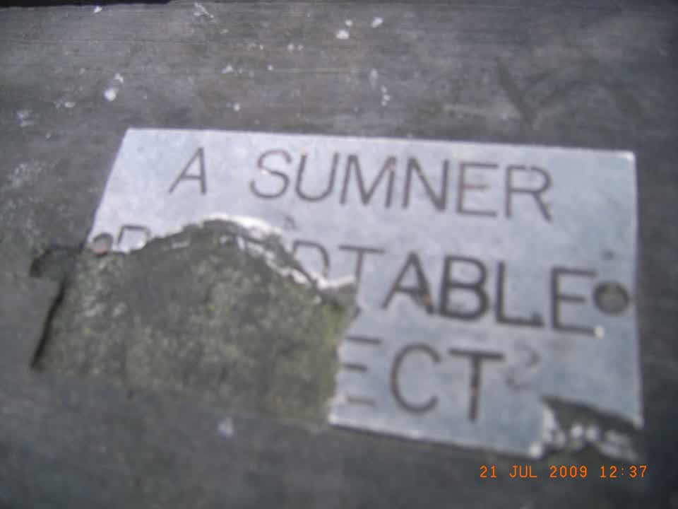 the register’s photograph of the plaque at Barnett Park Sports Grounds