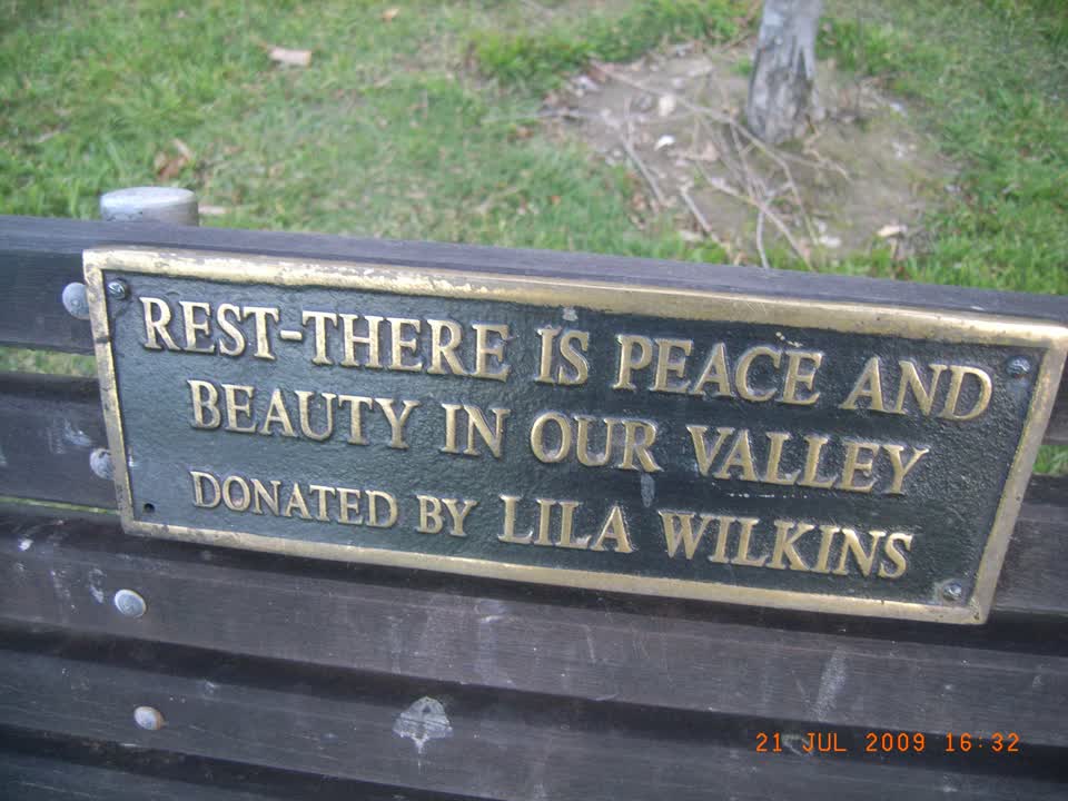 the register’s photograph of the plaque at Barnett Park Sports Grounds