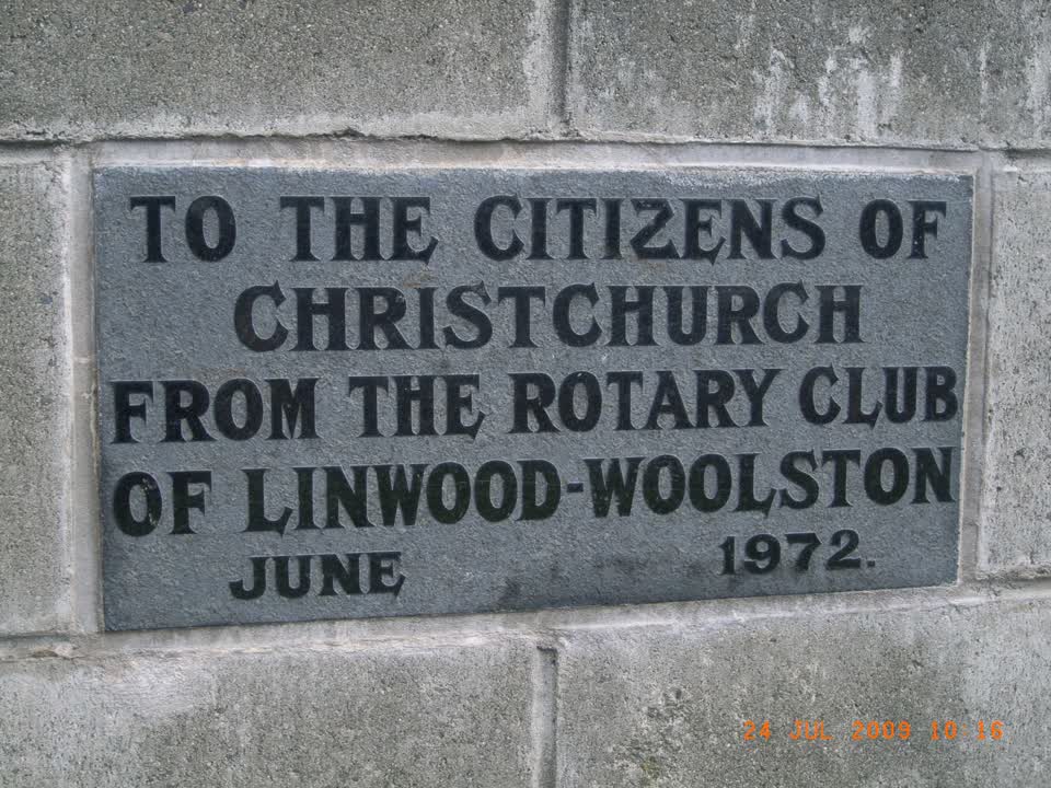 the register’s photograph of the plaque at Barnett Park Sports Grounds