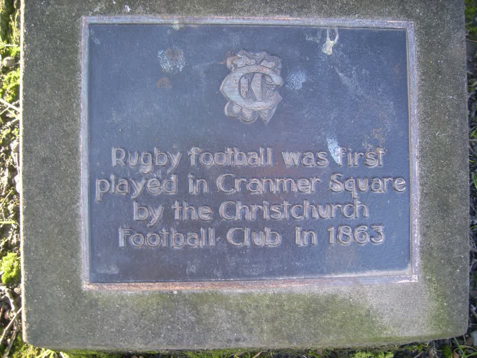 the register’s photograph of the plaque at Cranmer Square
