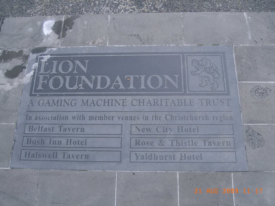the register’s photograph of the plaque at Fire Fighters Reserve