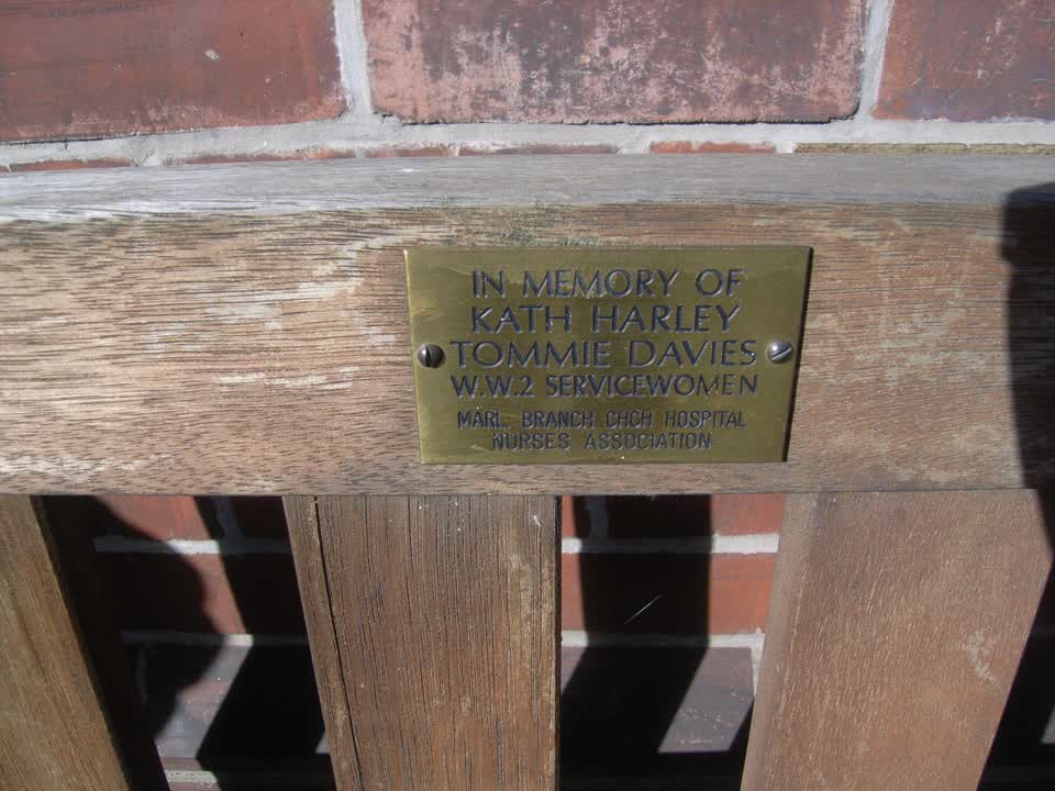 the register’s photograph of the plaque at Nurses Memorial Chapel