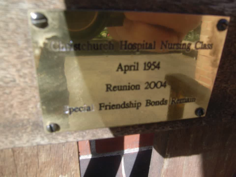 the register’s photograph of the plaque at Nurses Memorial Chapel