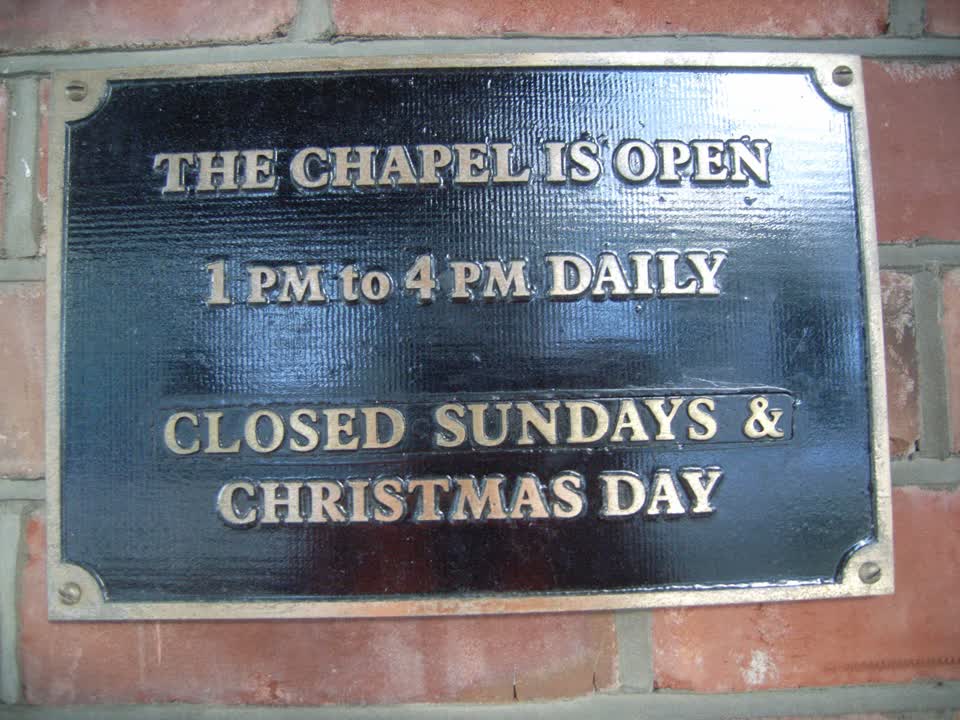 the register’s photograph of the plaque at Nurses Memorial Chapel