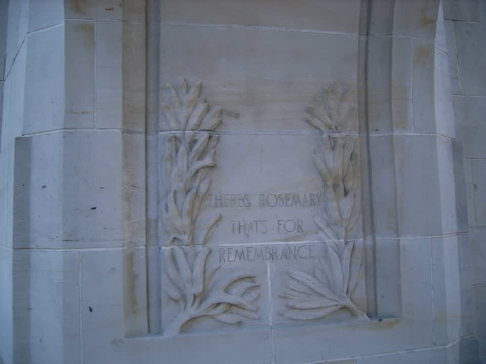 the register’s photograph of the plaque at Bridge Of Remembrance