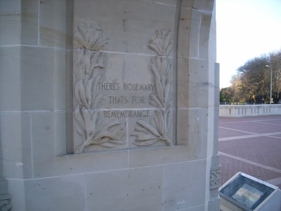 the register’s photograph of the plaque at Bridge Of Remembrance