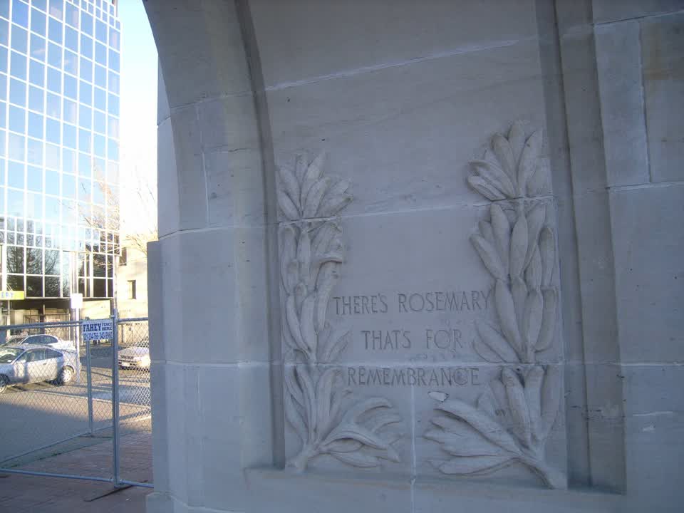 the register’s photograph of the plaque at Bridge Of Remembrance