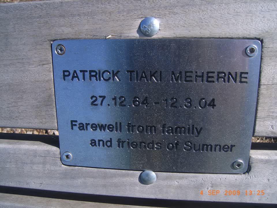 the register’s photograph of the plaque at Brownlee Reserve
