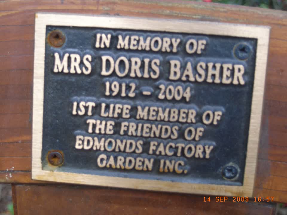 the register’s photograph of the plaque at Edmonds Factory Garden