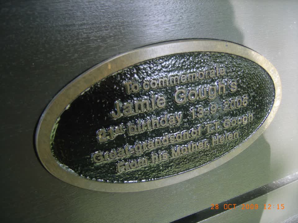 the register’s photograph of the plaque at Mona Vale