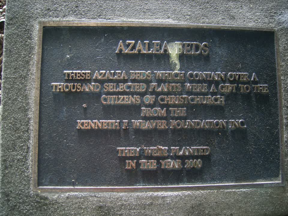 the register’s photograph of the plaque at Hagley Park South