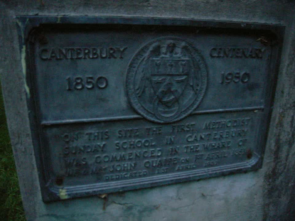 the register’s photograph of the plaque at First Methodist Sunday School