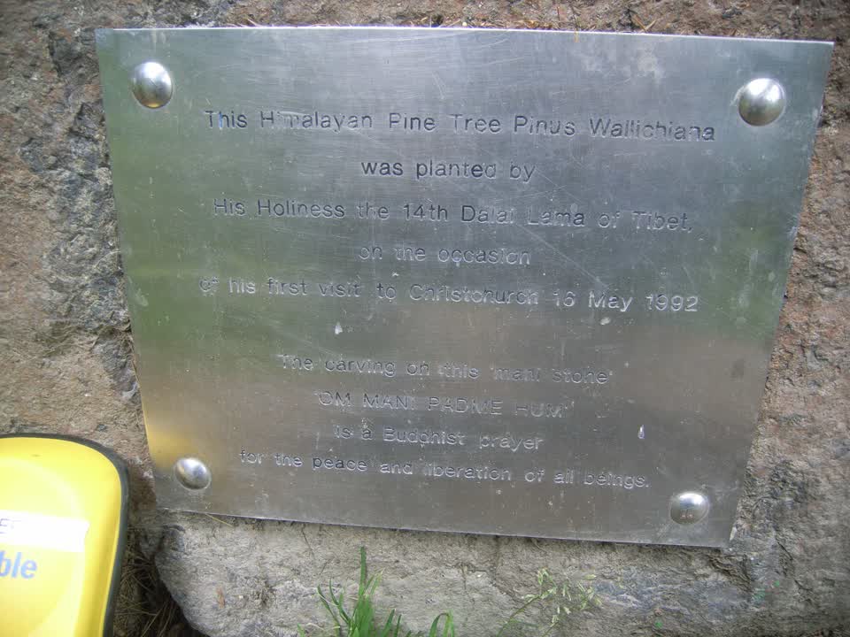 the register’s photograph of the plaque at Hagley Park North