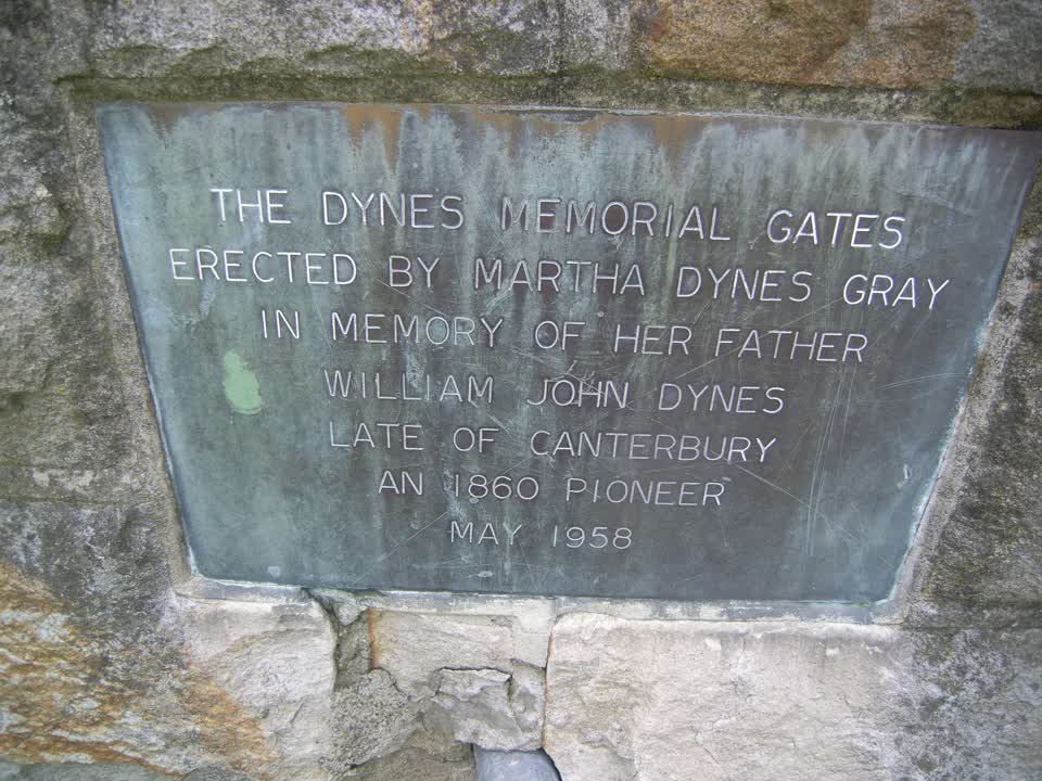 the register’s photograph of the plaque at Hagley Park North