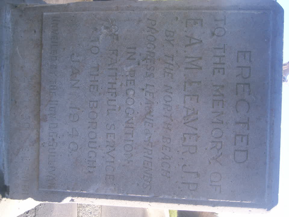 the register’s photograph of the plaque at North Beach
