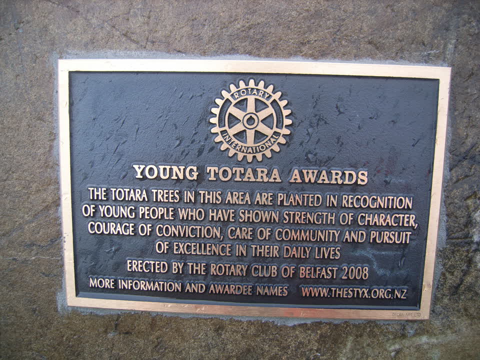 the register’s photograph of the plaque at Styx Mill Conservation Reserve