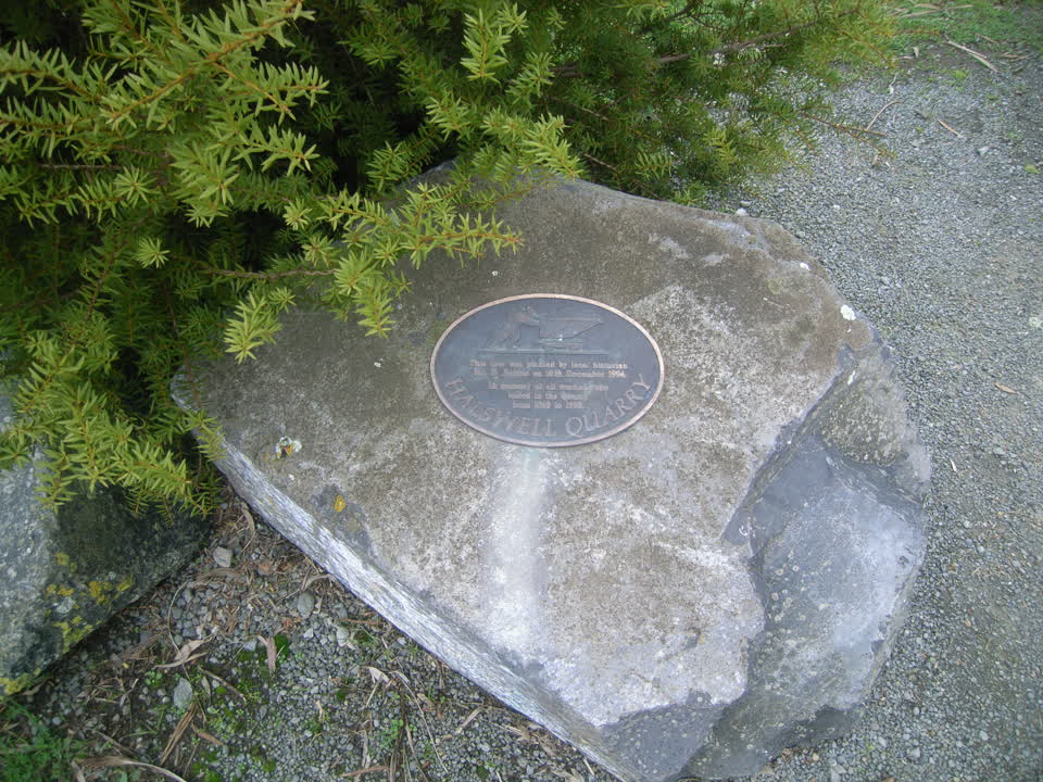 the register’s photograph of the plaque at Halswell Quarry Park