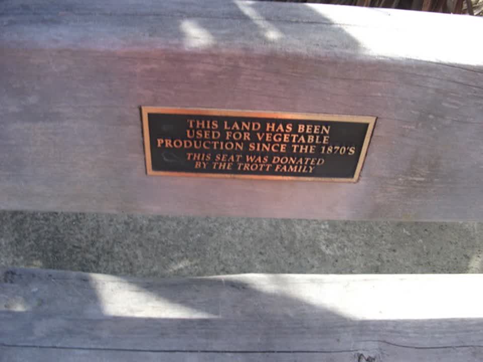 the register’s photograph of the plaque at Snellings Reserve