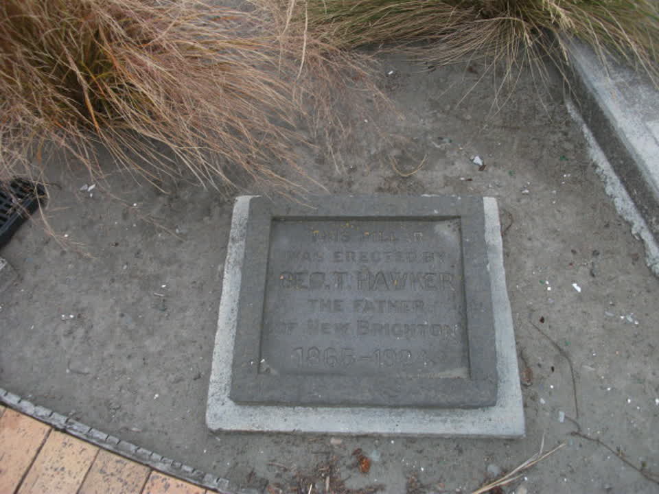 the register’s photograph of the plaque at New Brighton Beach Developed