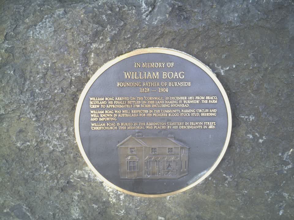 the register’s photograph of the plaque at Burnside Park