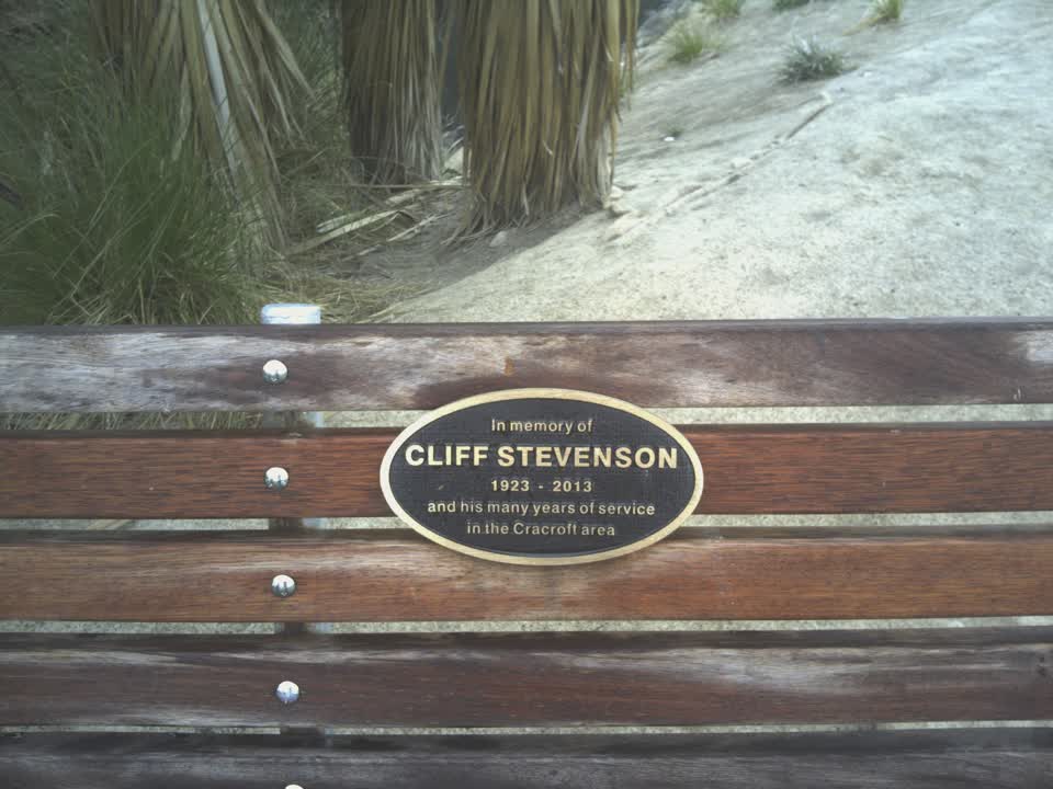 the register’s photograph of the plaque at Cashmere Stream Esplanade Rese
