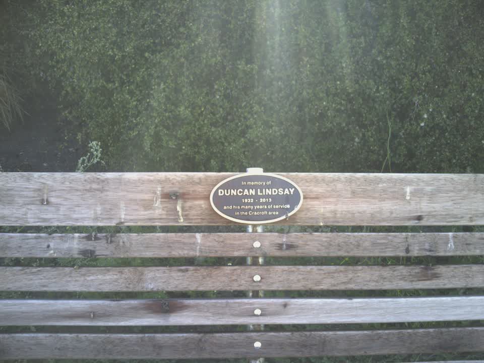 the register’s photograph of the plaque at Cashmere Stream Esplanade Rese