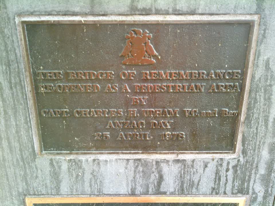 the register’s photograph of the plaque at Park Of Remembrance