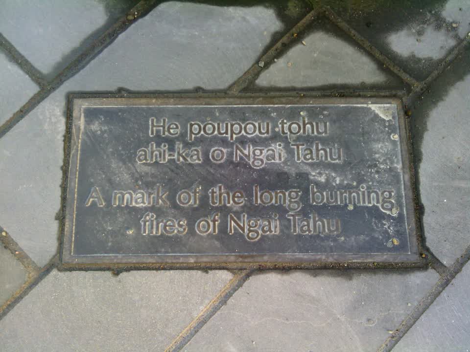 the register’s photograph of the plaque at He Poupou Tohu Ahi-Ka O Ngai
