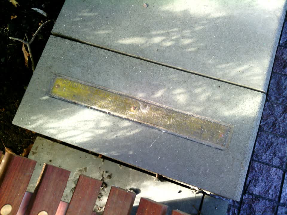 the register’s photograph of the plaque at Victoria Square