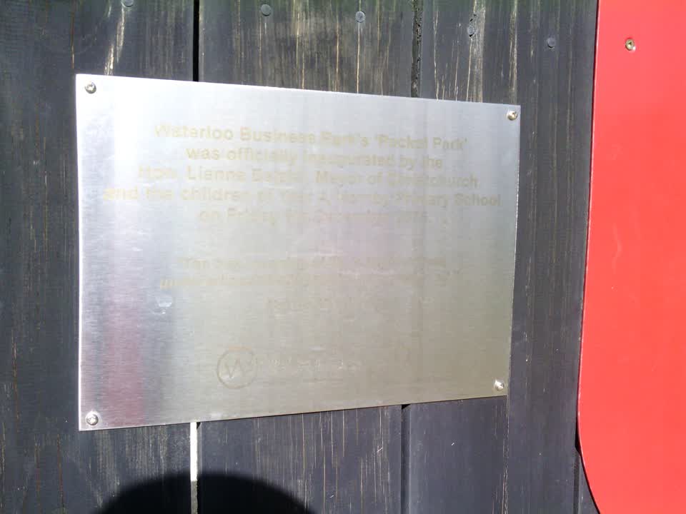 the register’s photograph of the plaque at Little Waterloo Park