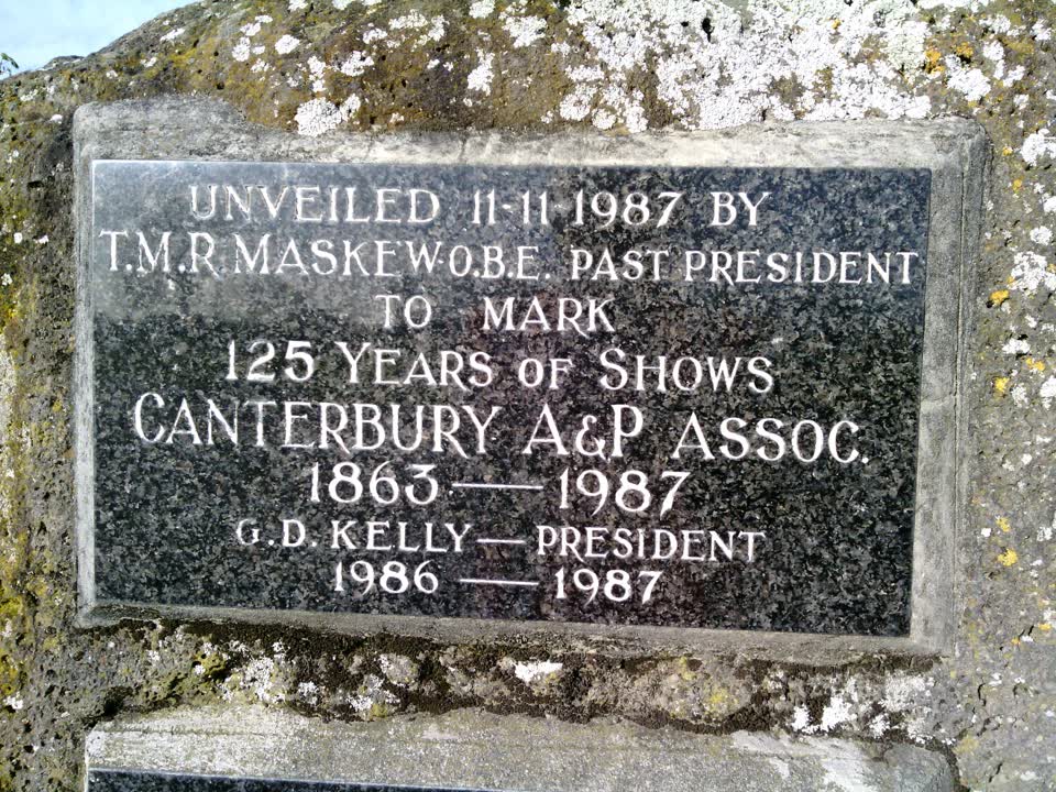 the register’s photograph of the plaque at Canterbury Agricultural Park