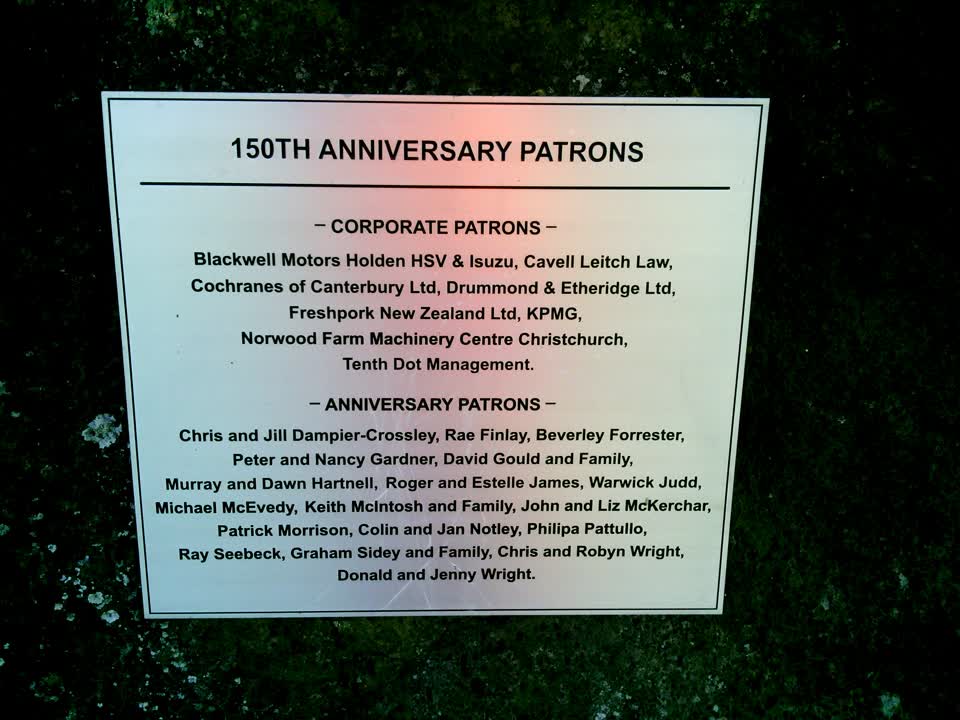 the register’s photograph of the plaque at Canterbury Agricultural Park