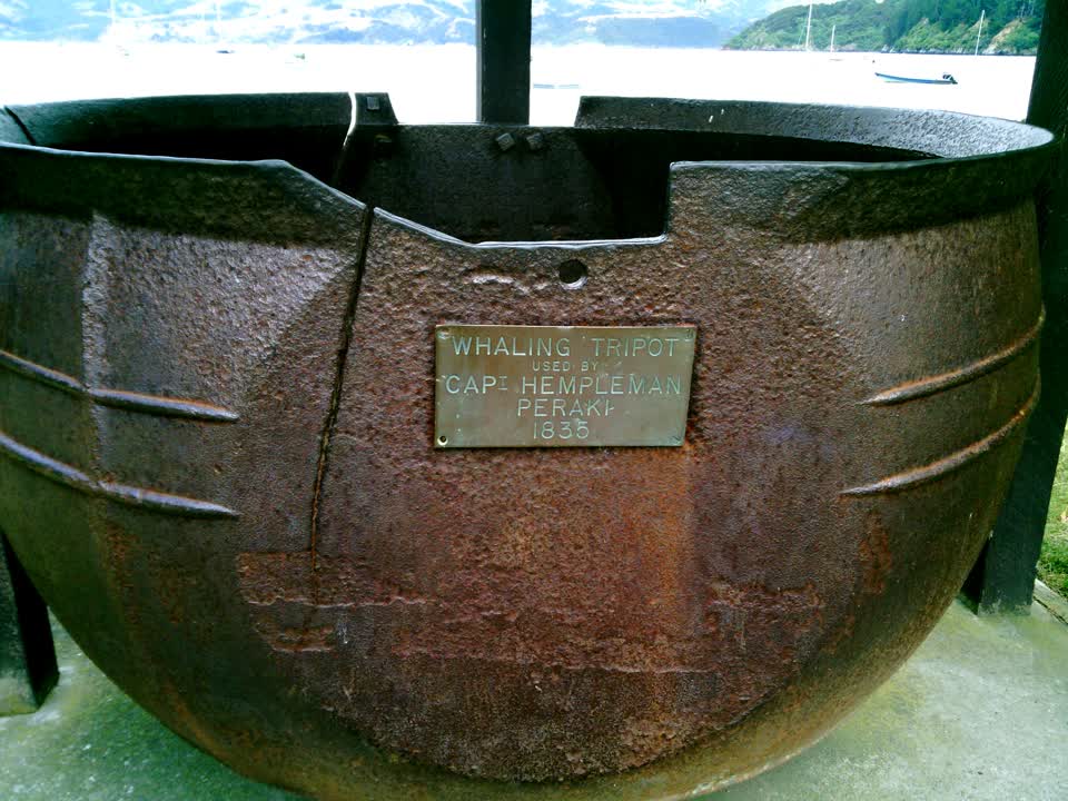 the register’s photograph of the plaque at Akaroa Beach