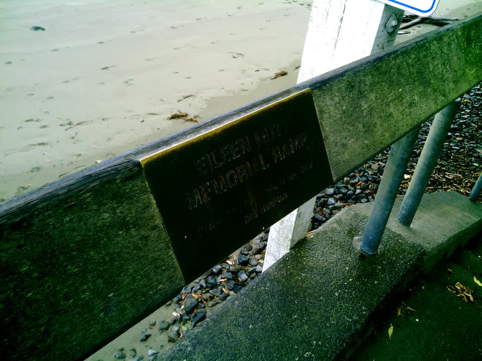 the register’s photograph of the plaque at Akaroa Beach