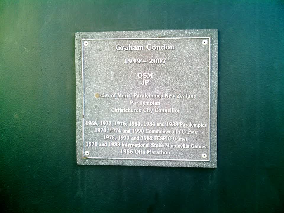 the register’s photograph of the plaque at Graham Condon