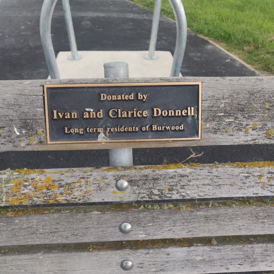 the register’s photograph of the plaque at Donnell Sports Park