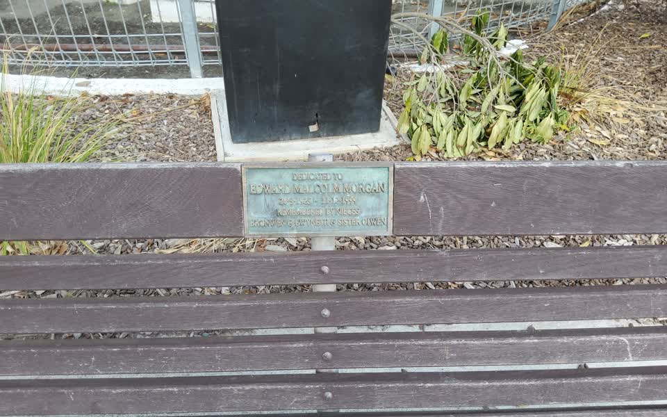 the register’s photograph of the plaque at Scarborough Park