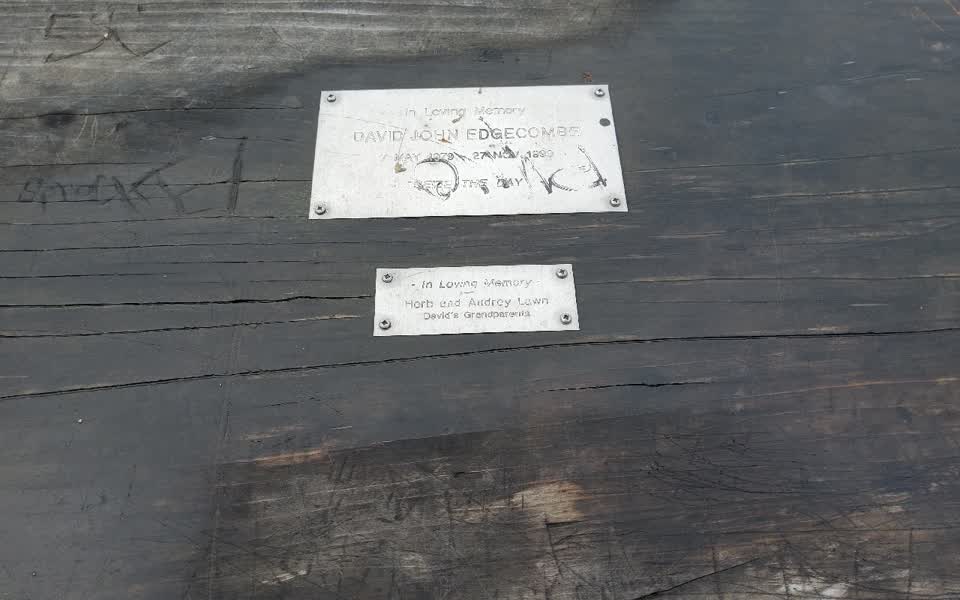 the register’s photograph of the plaque at Sumner Beach