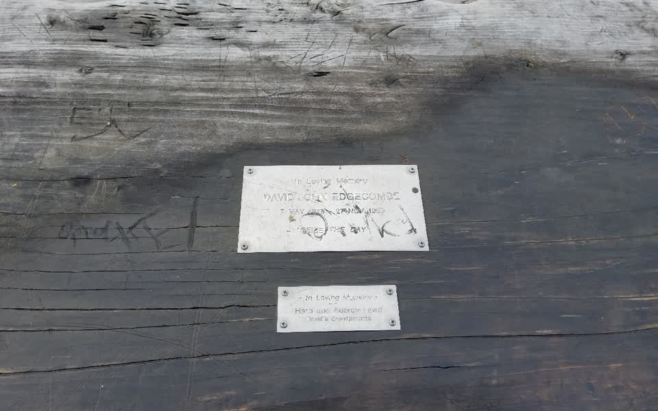 the register’s photograph of the plaque at Sumner Beach