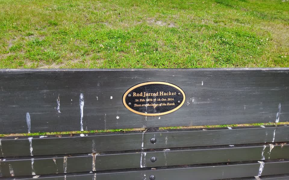 the register’s photograph of the plaque at Hagley Park North