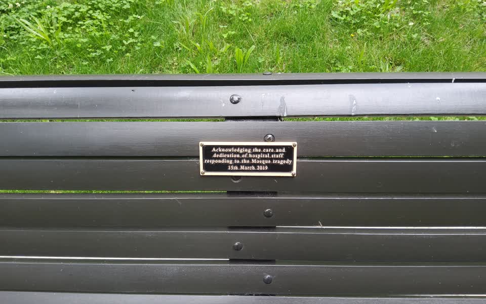 the register’s photograph of the plaque at Hagley Park North