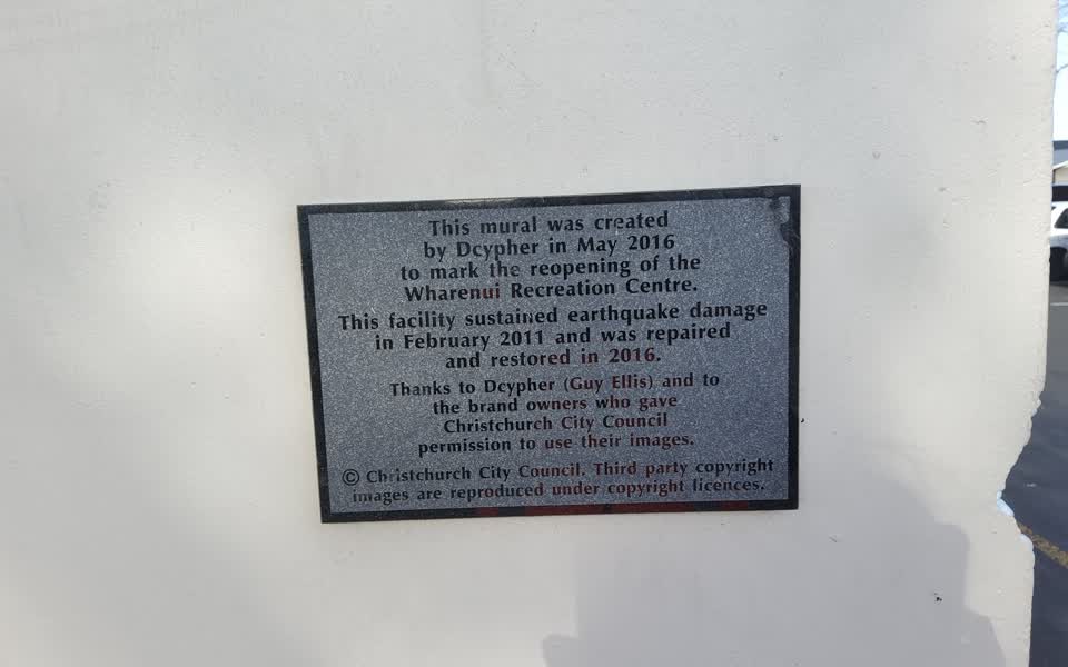 the register’s photograph of the plaque at Wharenui Pool