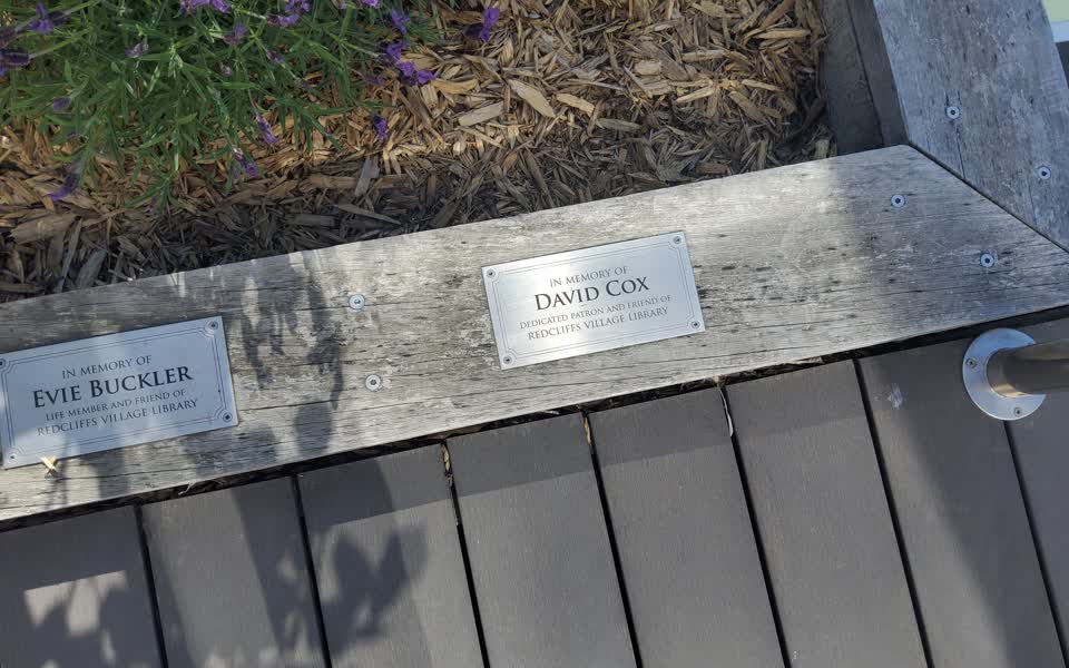 the register’s photograph of the plaque at Redcliffs Public Library