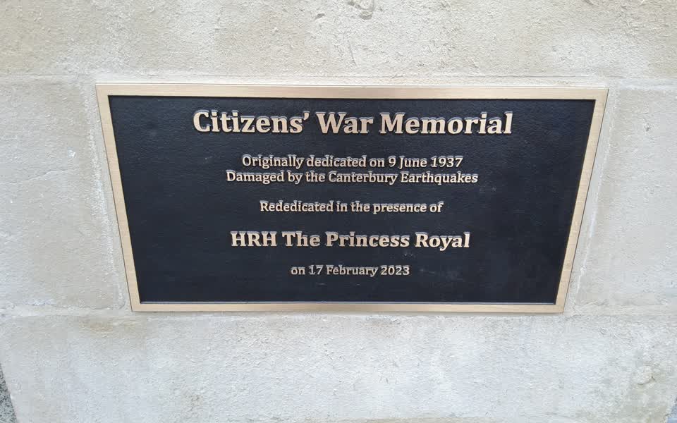 the register’s photograph of the plaque at Godley Statue Reserve