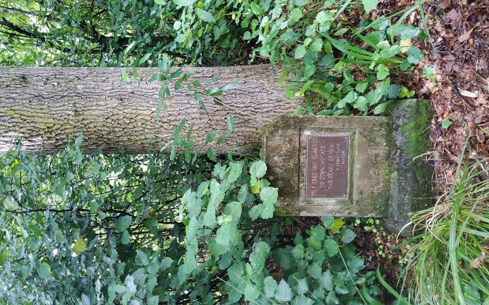 the register’s photograph of the plaque at Garden Of Tane