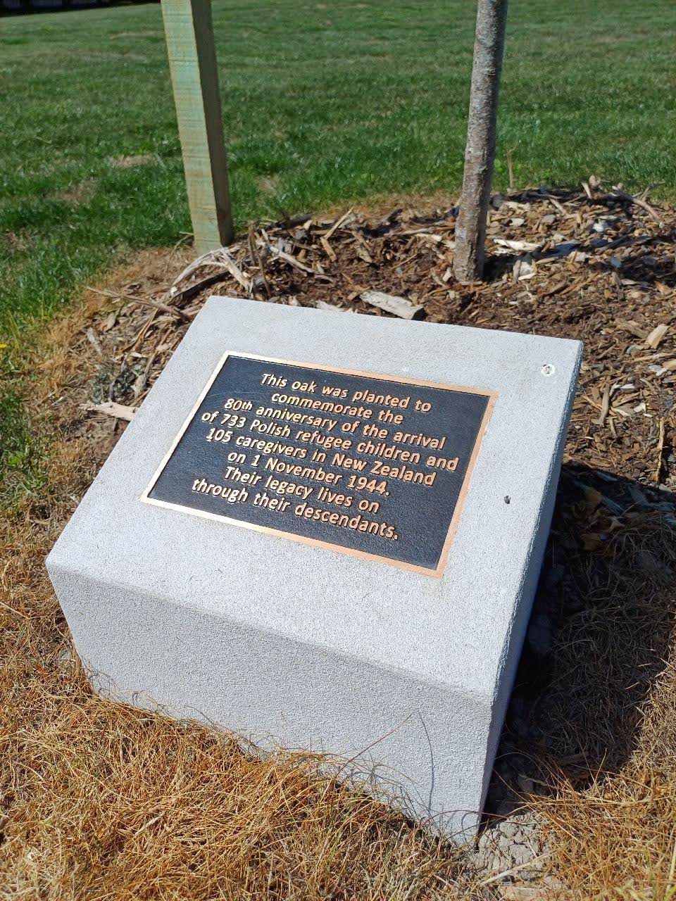 the register’s photograph of the plaque at Little Poland Park