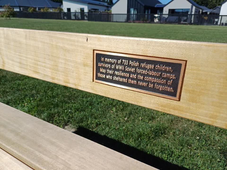 the register’s photograph of the plaque at Little Poland Park