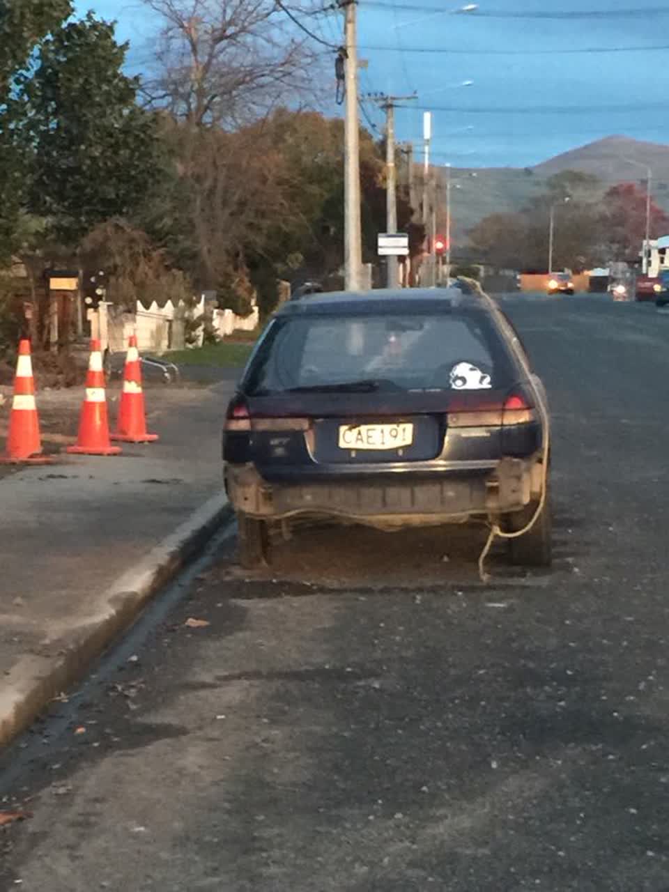 The photograph attached to this roading/streets report