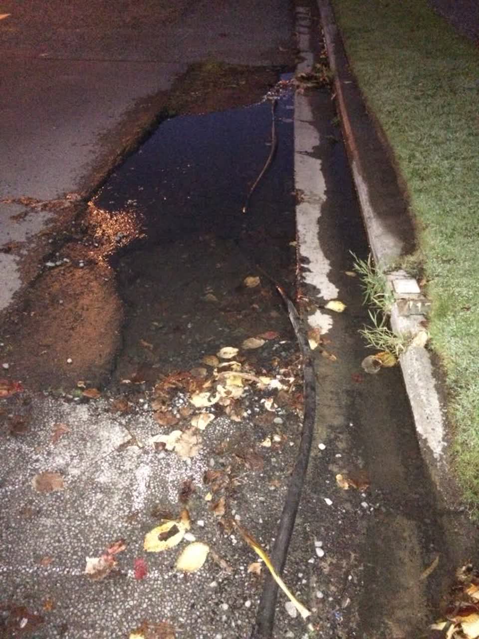 The photograph attached to this roading/streets report