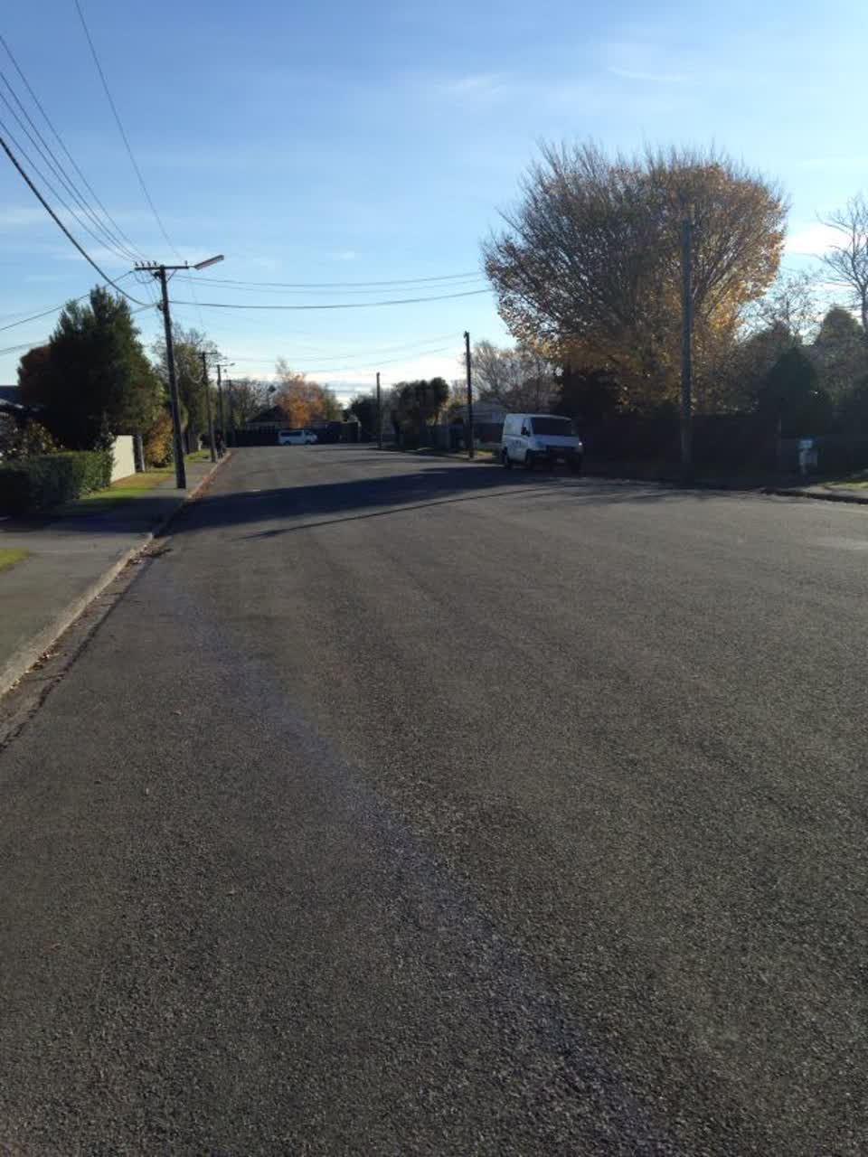 The photograph attached to this roading/streets report
